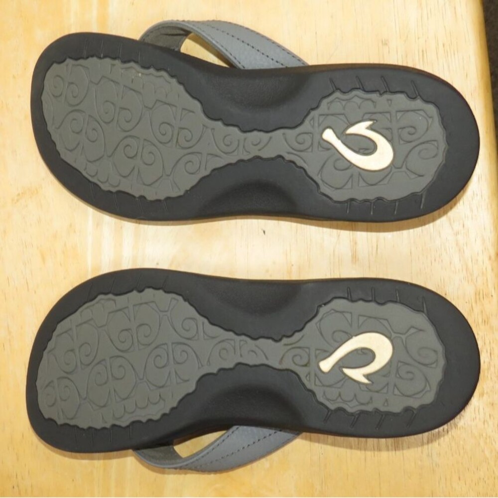 OLUKAI OHANA Sandals Flop Flops Gray/Black Women's Size 6.5 - Picture 5 of 7